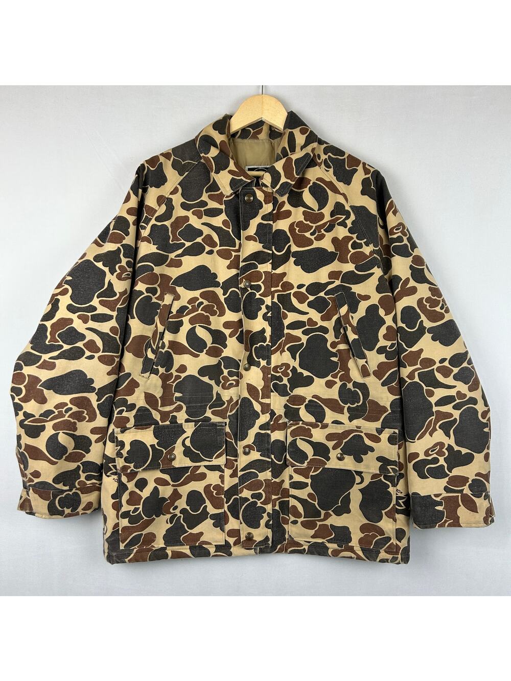 10x Duck Hunter Frogskin Camo Puffer Gore-Tex GTX Jacket Vintage 80s Mens Size M